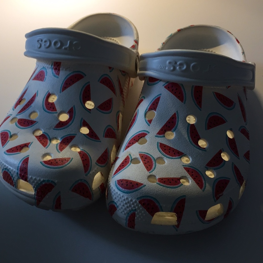 Watermelon crocs